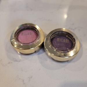 2 Milani Bella Eyes Gel Powder Eyeshadow (Purple and Rose) - new